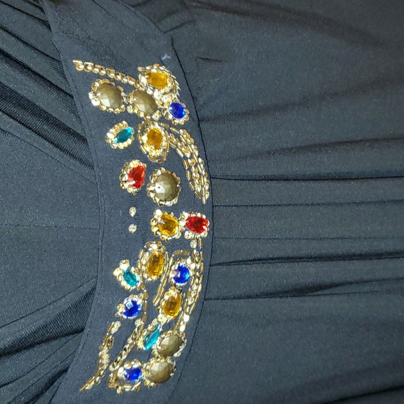 Black Deep VNeck Dress ANTHONY ORIGINAL 2X - Picture 3 of 4